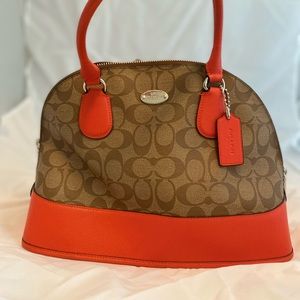 Orange Coach Cora Crossbody